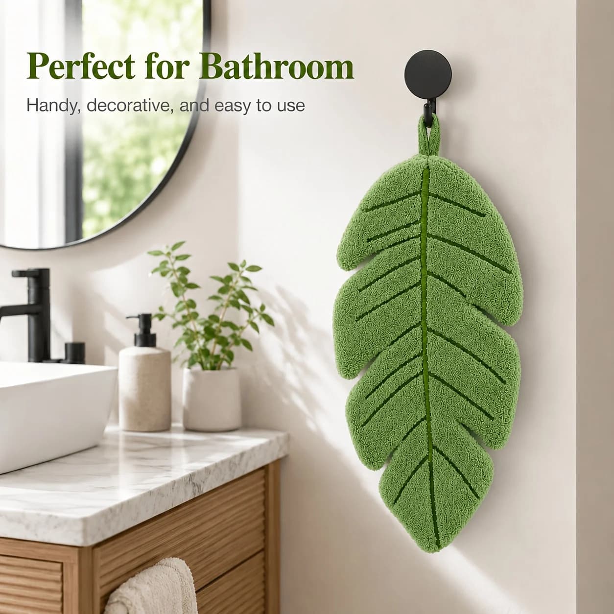 Leaf-Shaped Hand Towels, 2-Pack