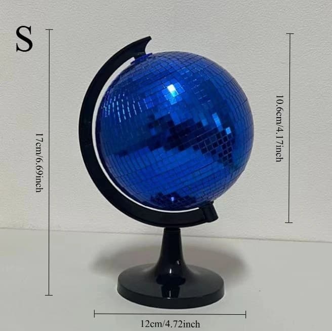 Rotating Glass Mirror Ball Ornament Light