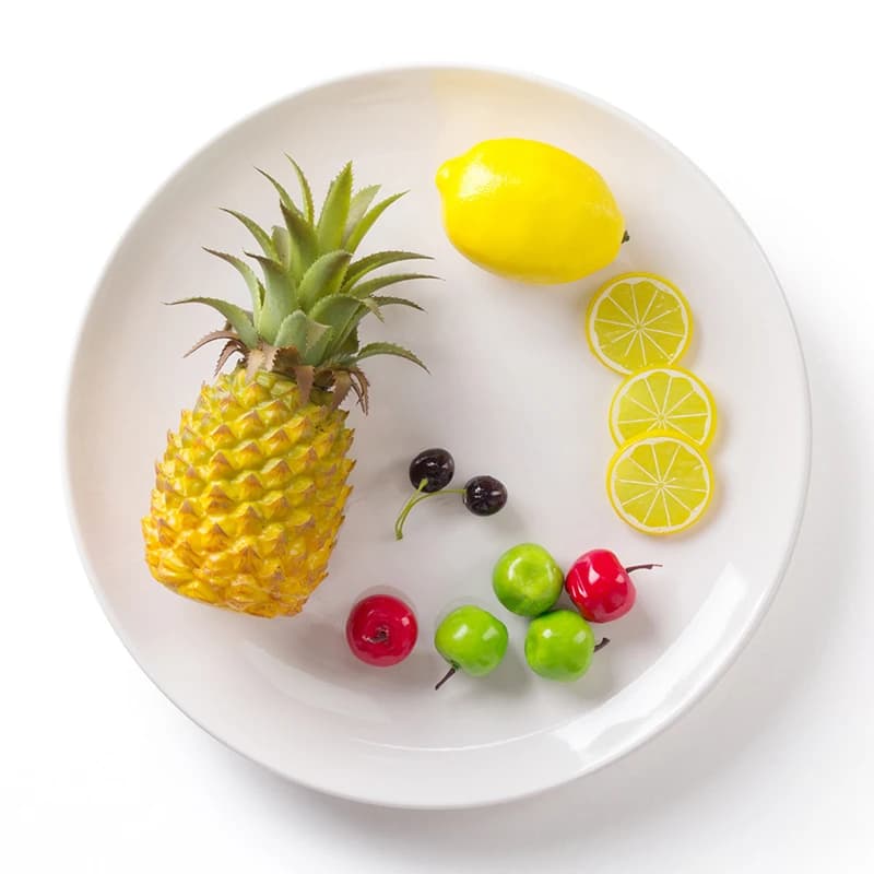 Round Melamine Dinner Plates White 8-14 Inch