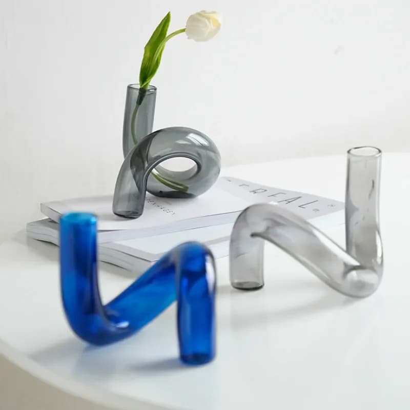 Curved Glass Vase