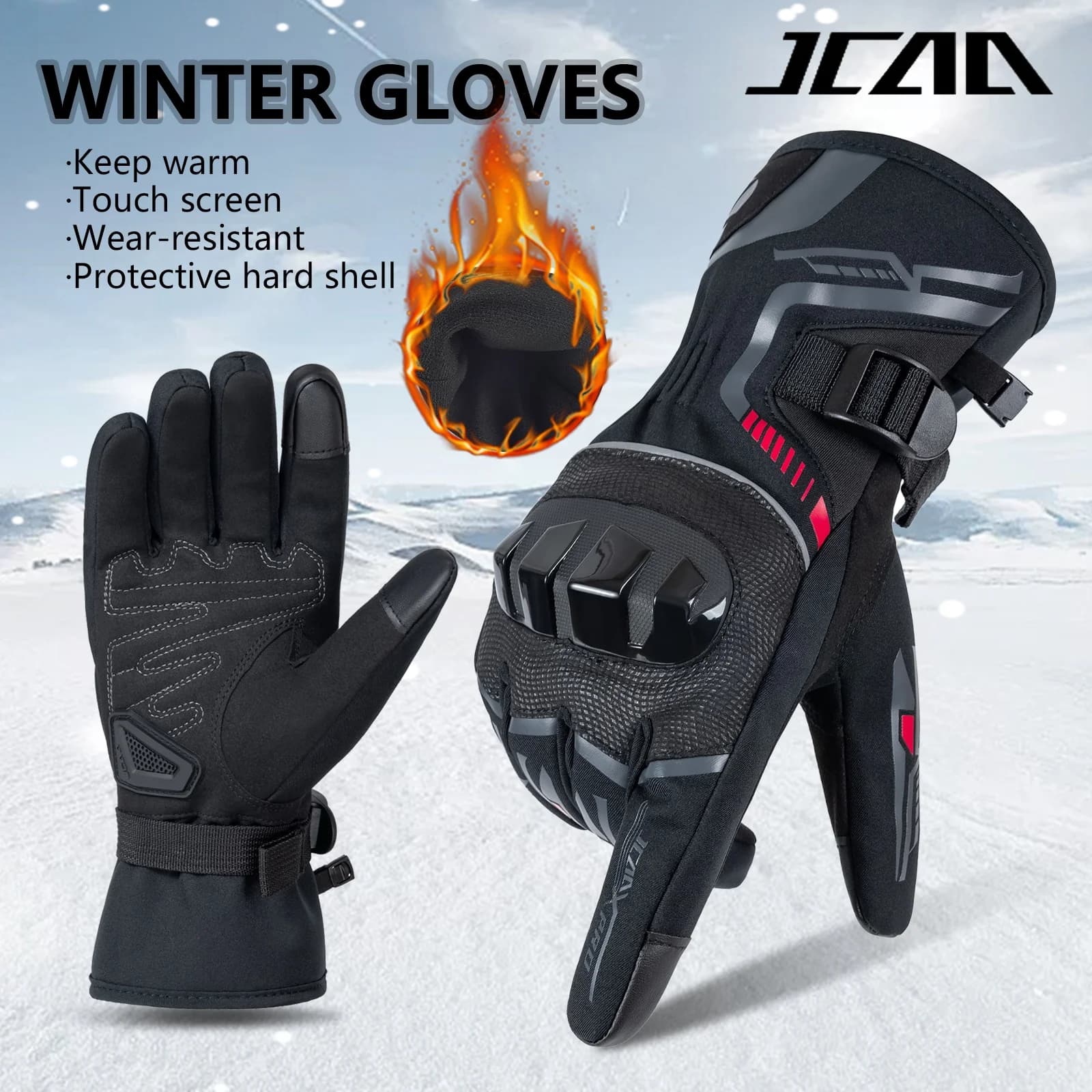 Winter Motorcycle Gloves Waterproof Touchscreen