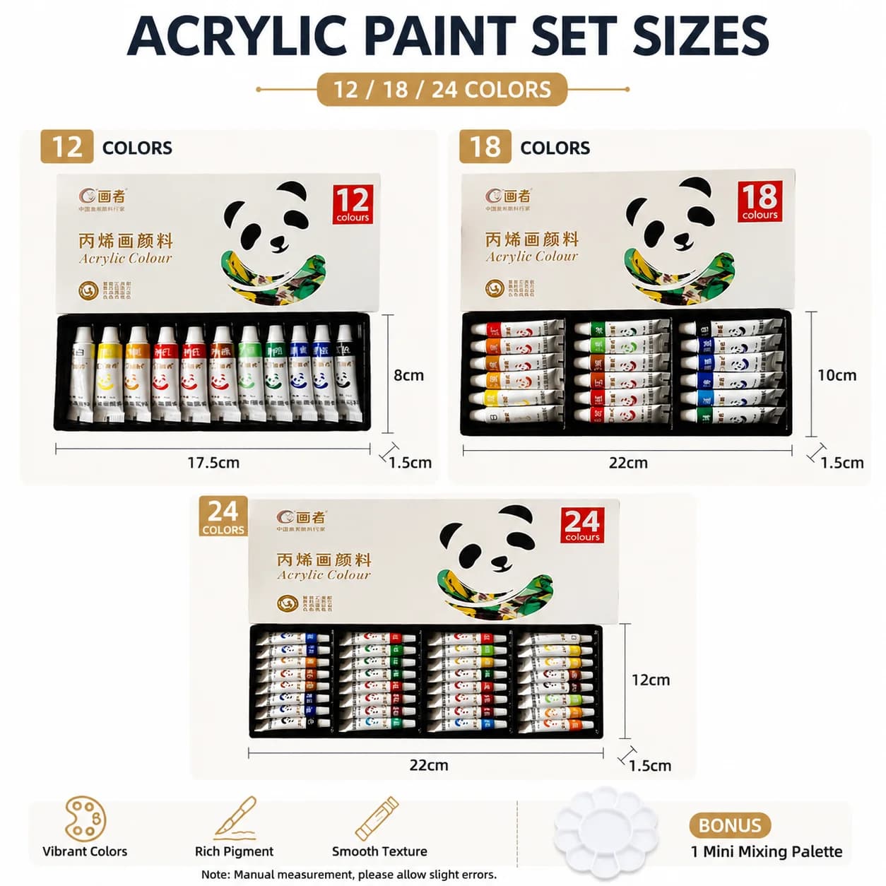 Acrylic Paint Set With Brushes And Palette