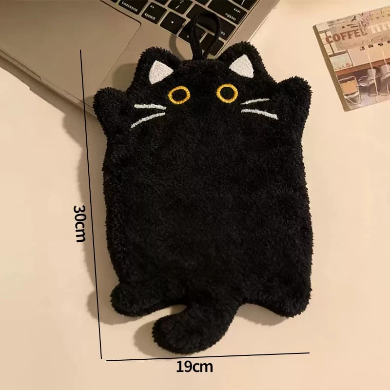 Cute Cat Cartoon Hand Towel