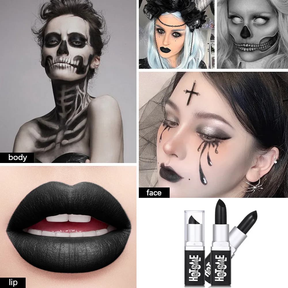 Matte Black Waterproof Lipstick