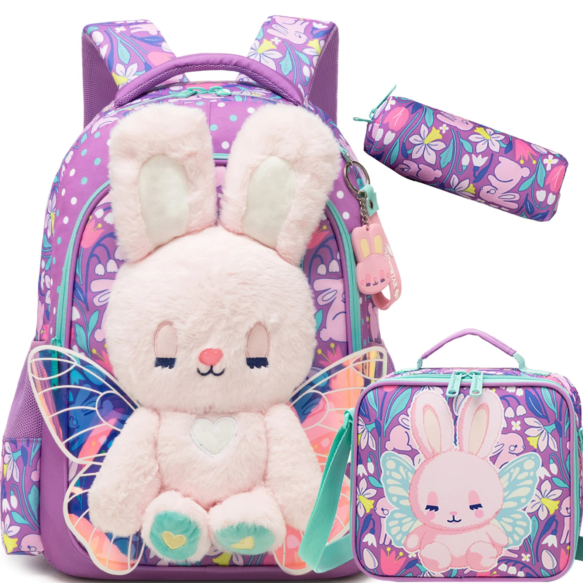 Girls School Backpack with Lunch Bag and Pencil Case