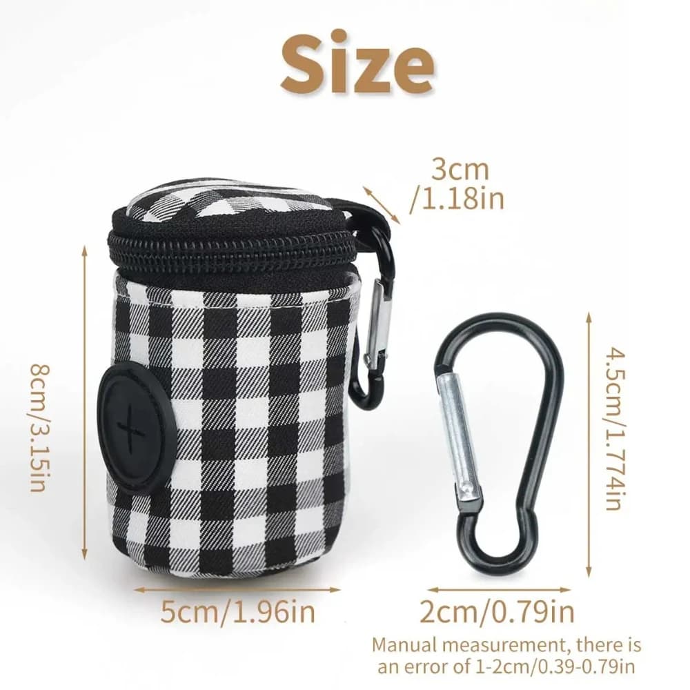 Checkered Pet Waste Bag Holder