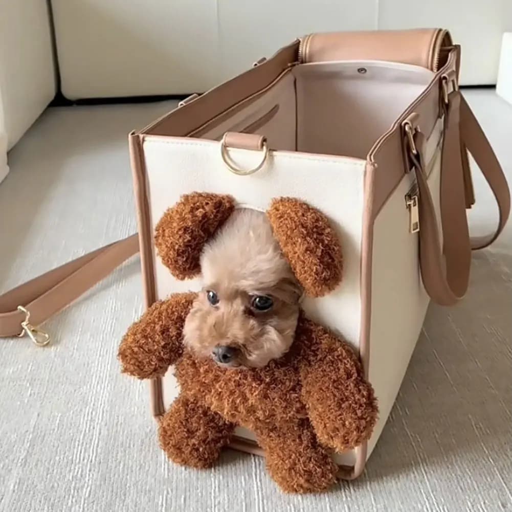 Portable Pet Carrier Tote Bag Large-capacity Cute Design Bear Dog Carrier Bag Pet Travel Comfortable Carry For Small Medium Cats
