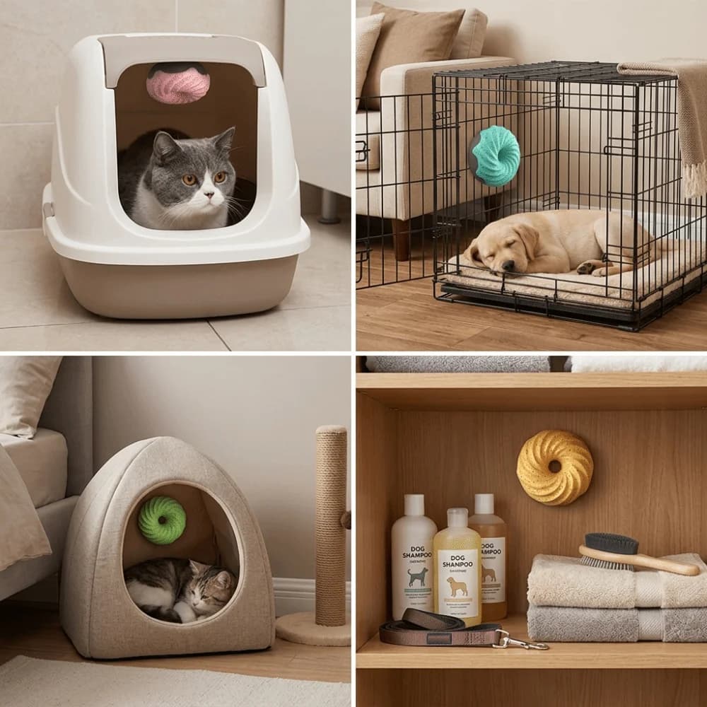 Pet Odor Neutralizer Donut Deodorant 4-Pack