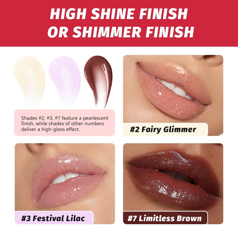 Plumping Lip Gloss Non-Sticky Boosted Mirror Shine And Volume Lip Skin Smooths Hydrating Moisturizing Lip Gloss Cosmetics