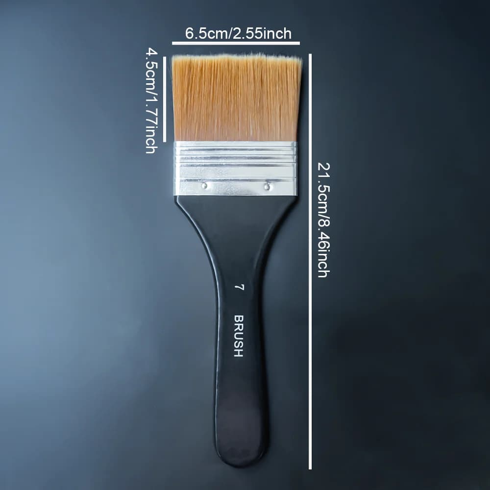 Flat Bright Paint Brushes with Wooden Handle