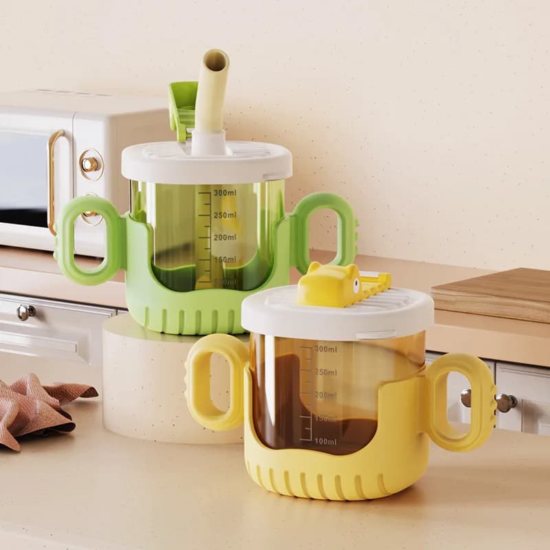 Cartoon Crocodile Sippy Cup with Handle