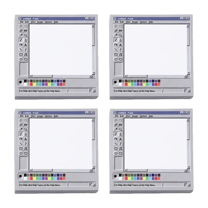 Retro Computer Paint Sticky Notes 50 Sheets