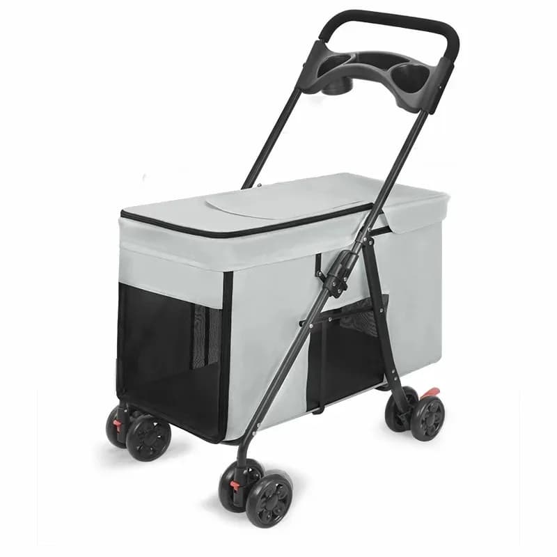 Medium To Large Dog Pet Stroller Multifunctional and Foldable Suitable for Outdoor Travel, Large Size for Commuting and Portable