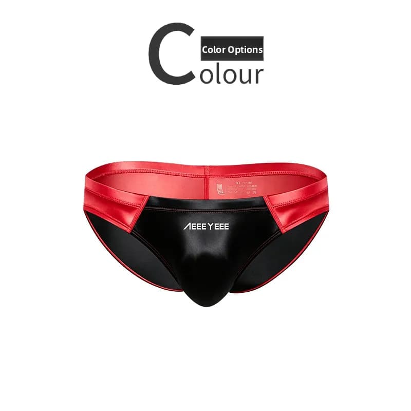 Low-Waist Satin Breathable Men's Sports Briefs