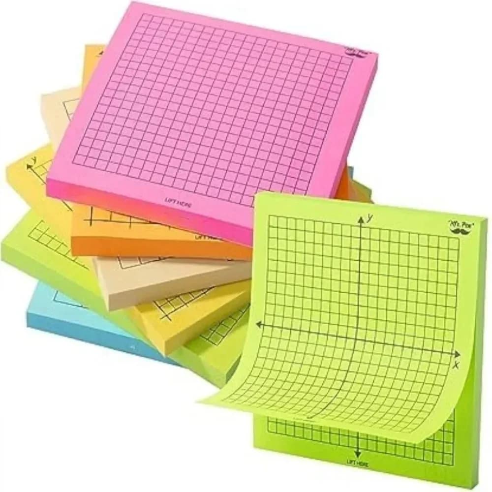 Sticky Notes Pad with Grid Pattern