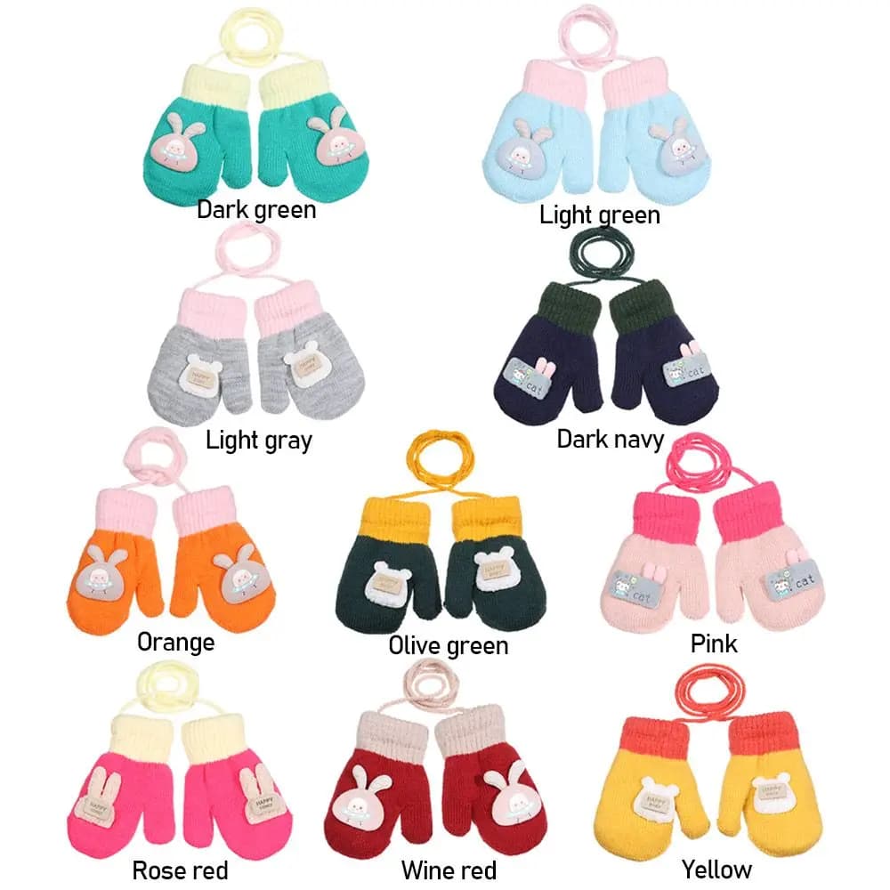 Toddler Winter Knitted Mittens