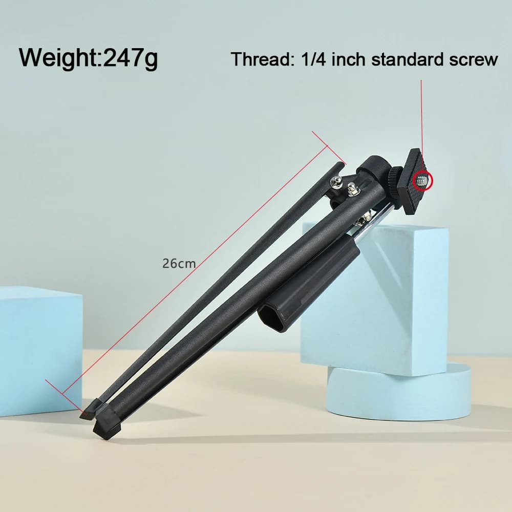 Metal Desk Tripod with Pan Tilt Head