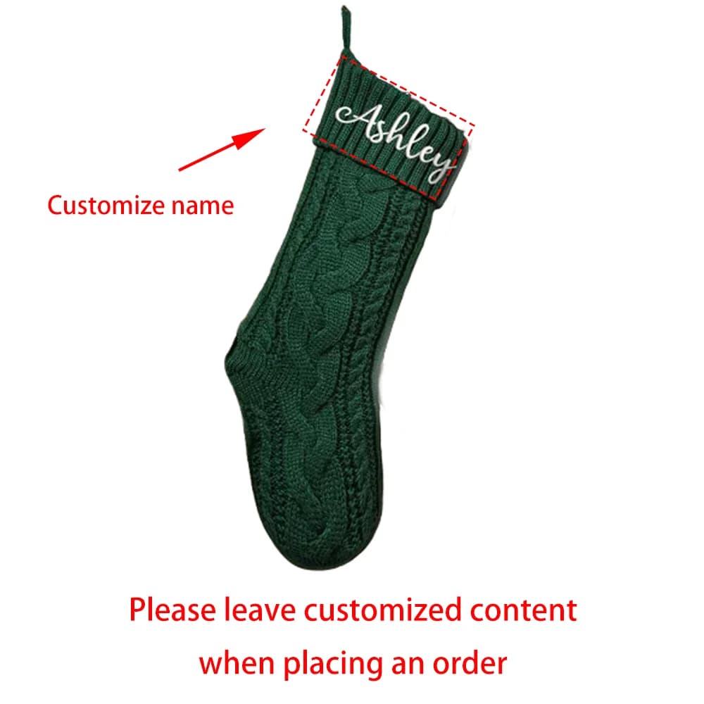 Personalized Cable Knit Christmas Stocking
