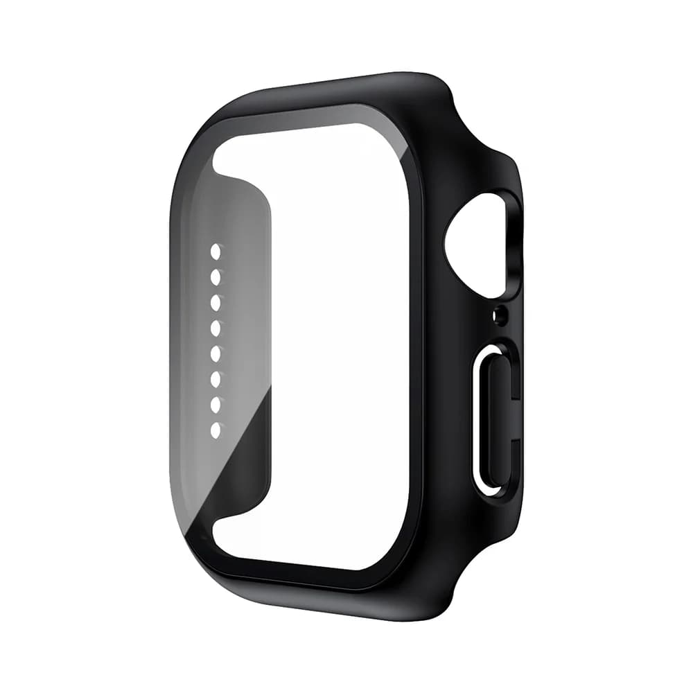 Tempered Glass+Case For Apple Watch 38mm 40mm 41mm 42mm 44mm 45mm 46mm Screen Protector Protective Cover iWatch 10 8 7 9 6 SE 5