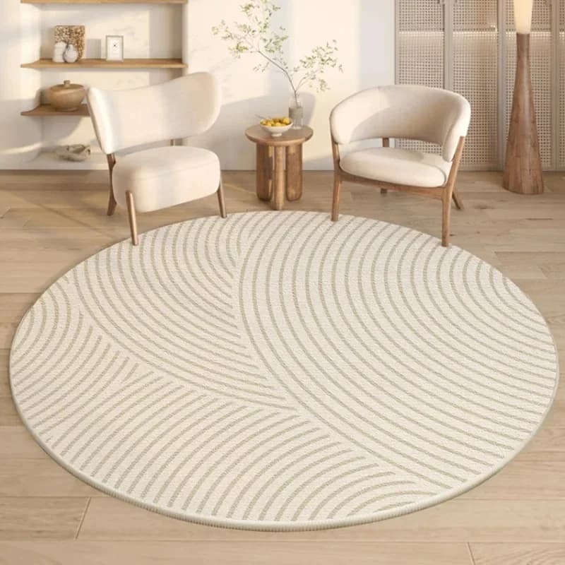 Modern Round Minimalist Bedroom Rug