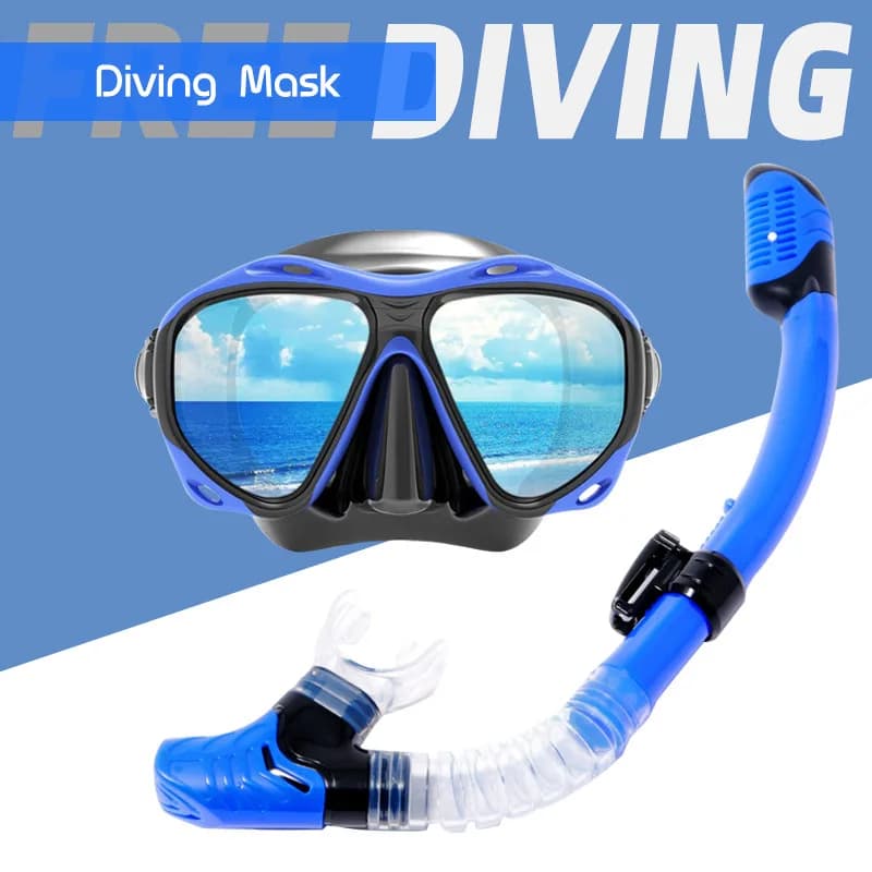 Professional Dry Snorkel Set with Anti-Fog Mask