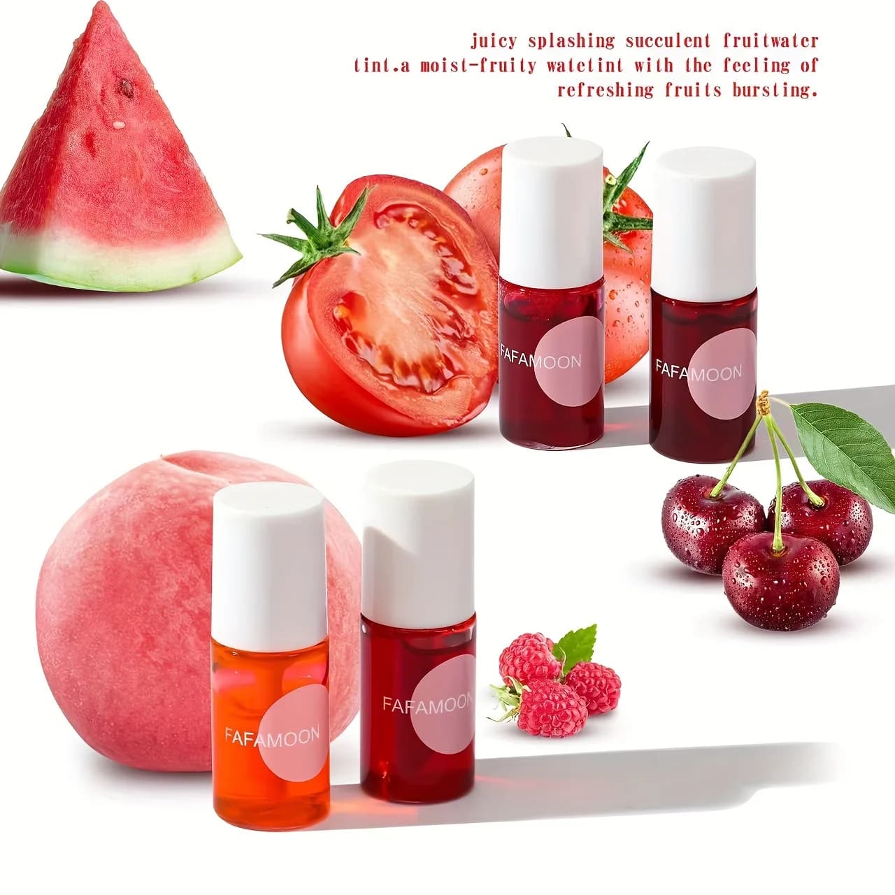 4 Color Fruity Lip Tint Water Gloss