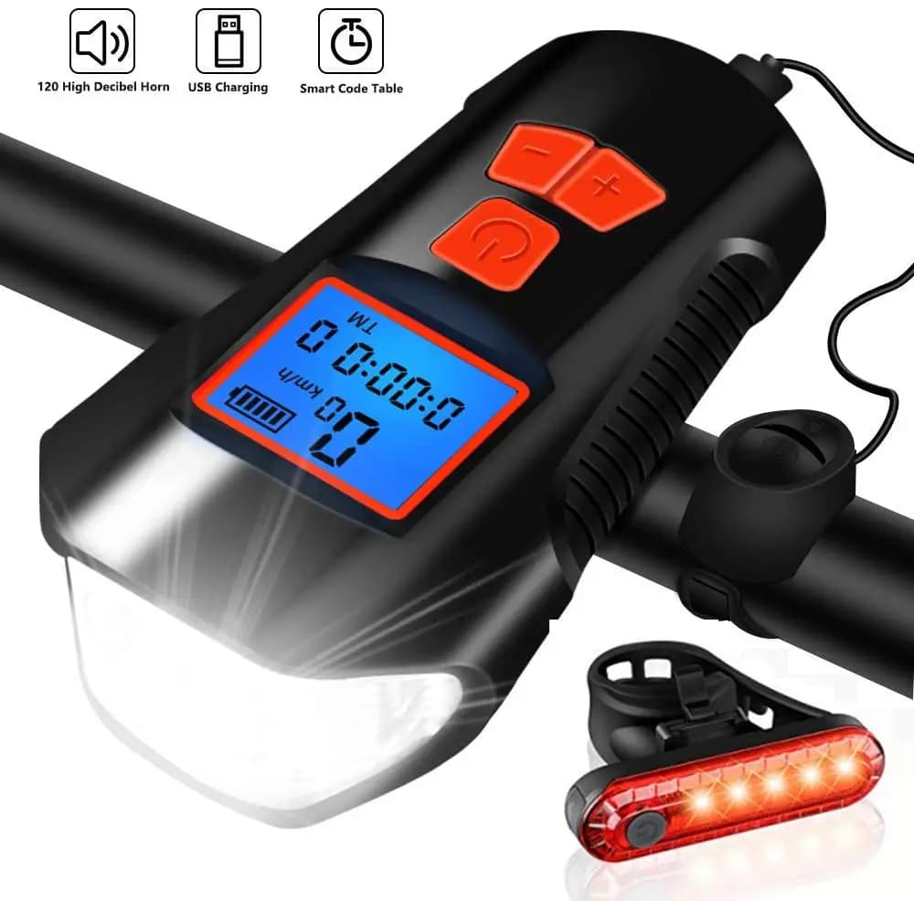 Bike Light Set with Horn and Speedometer