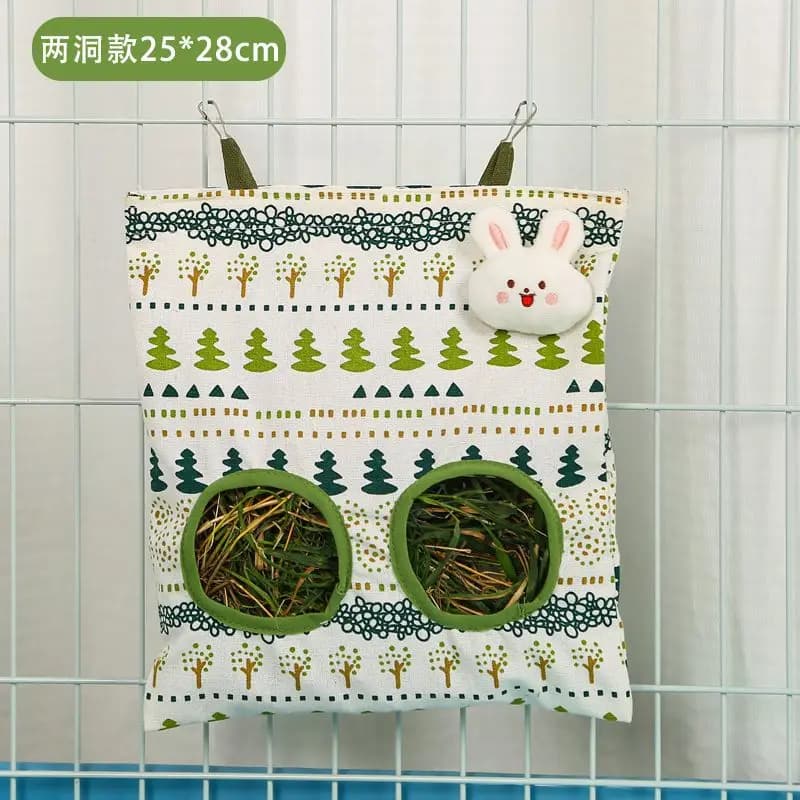 Hanging Hay Feeder Bag for Small Pets