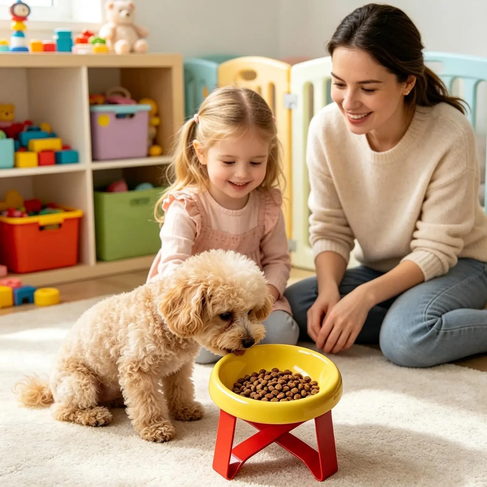 Elevated Pet Bowl with Neck Support