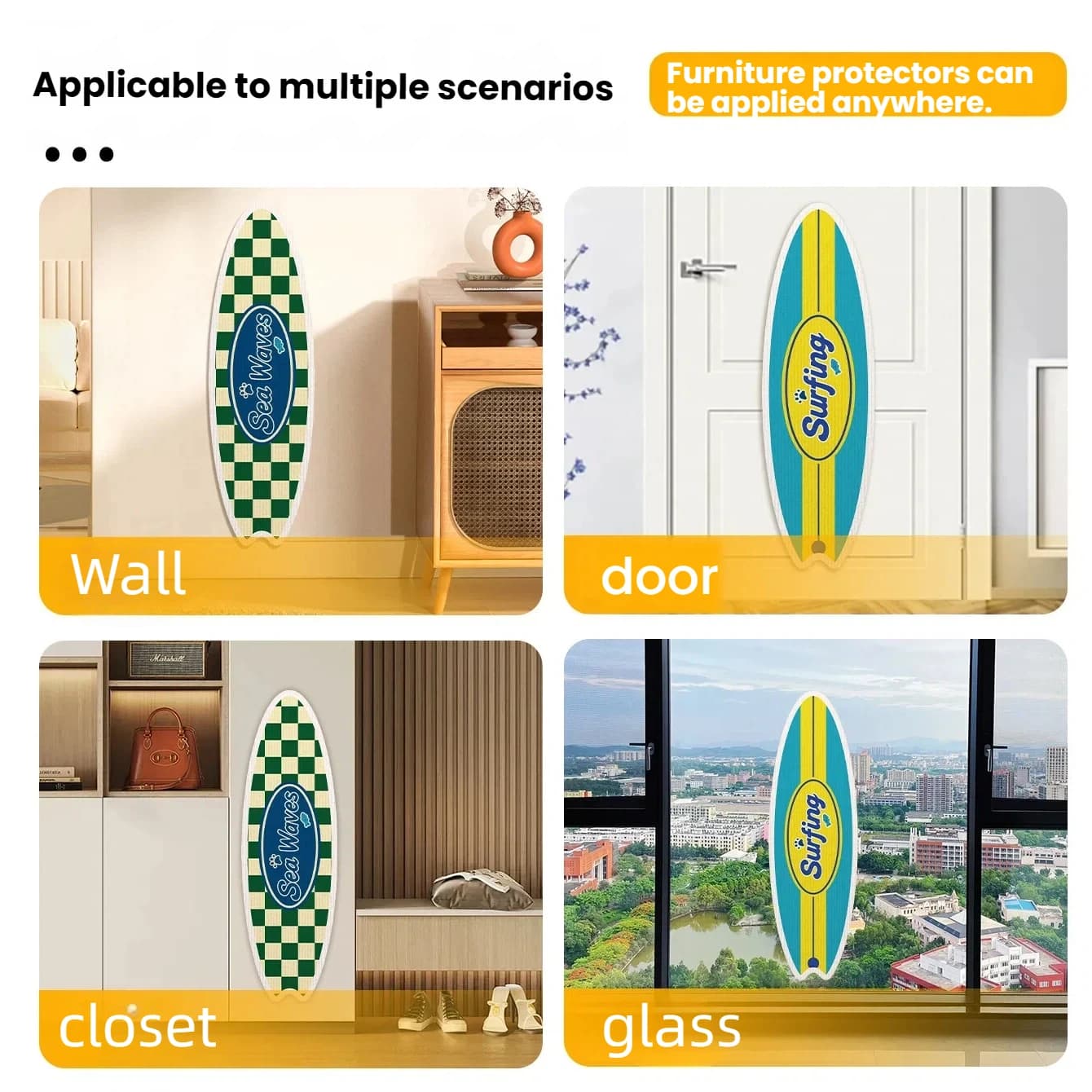 Surfboard Wall-Mount Cat Scratcher