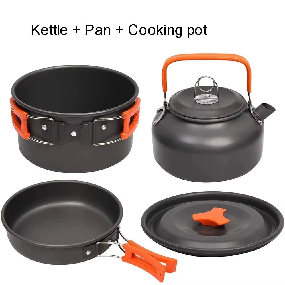Aluminum Camping Cookware Set for 2-3 People