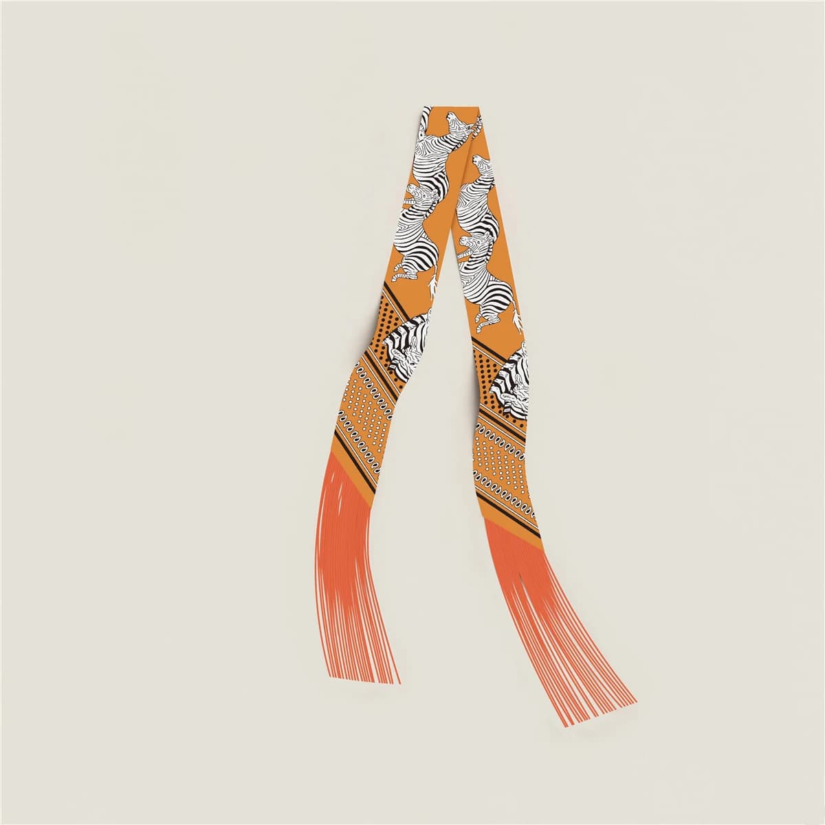 Tassel Scarf Fashion Design Women Scarf Brand Silk Scarf Hair Headband Foulard Skinny Bag Scarves Neckerchief Handbag Decoration