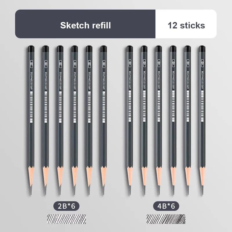 12Pcs 2B 4B