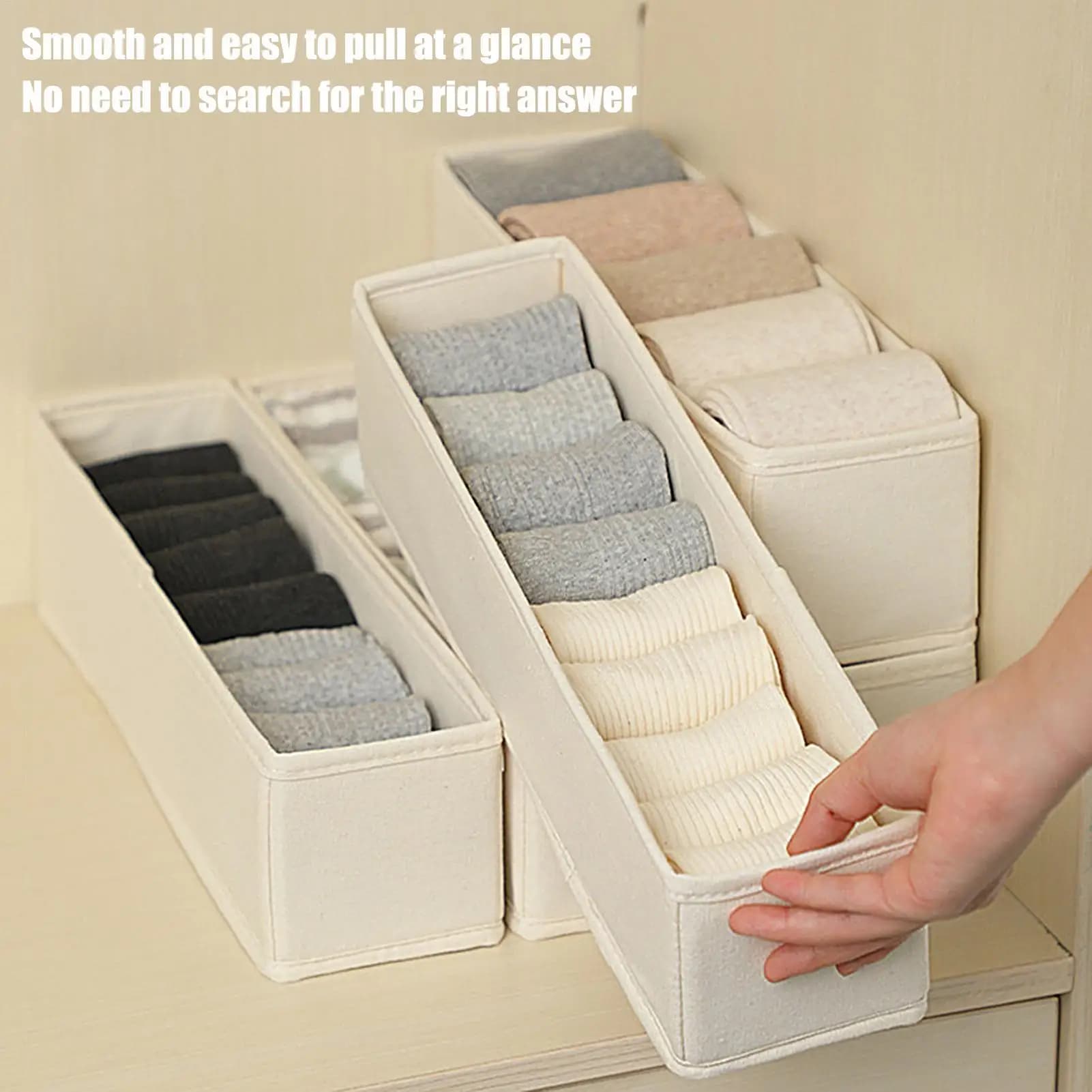 Drawer Wardrobe Storage Organizers Cabinet Clothes Storage Box For T-Shirts Jeans Underwear Pants Organizer