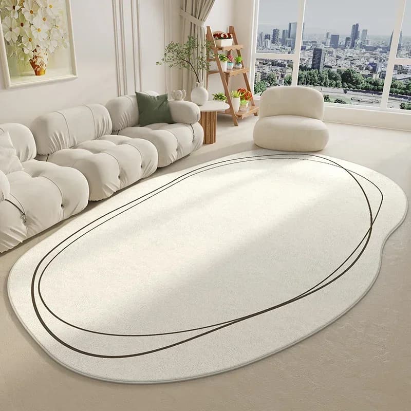 White Shaggy Large Area Rug For Home