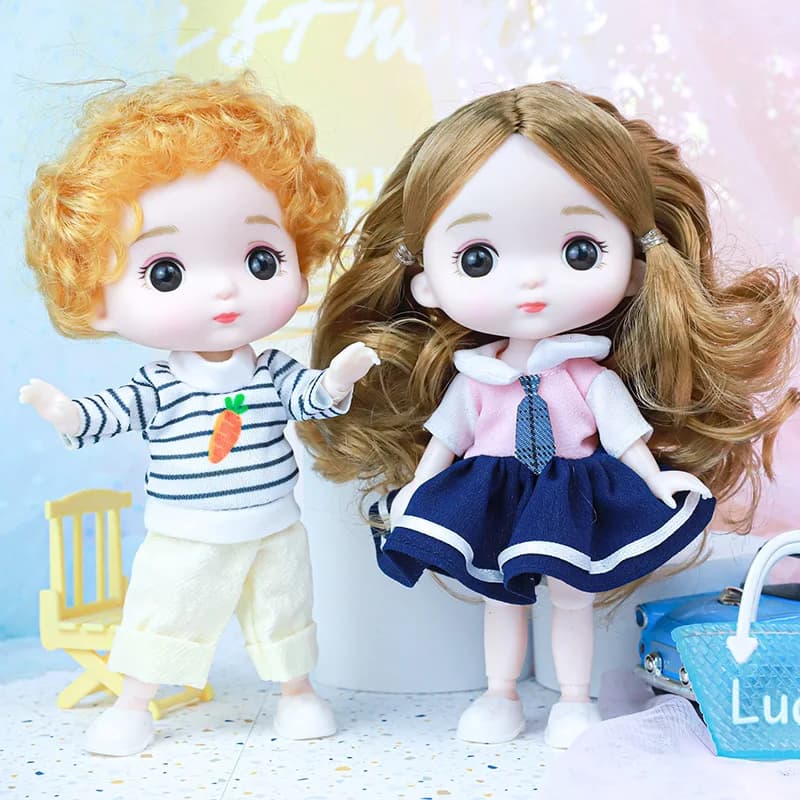 16cm Articulated Baby Doll with Outfit
