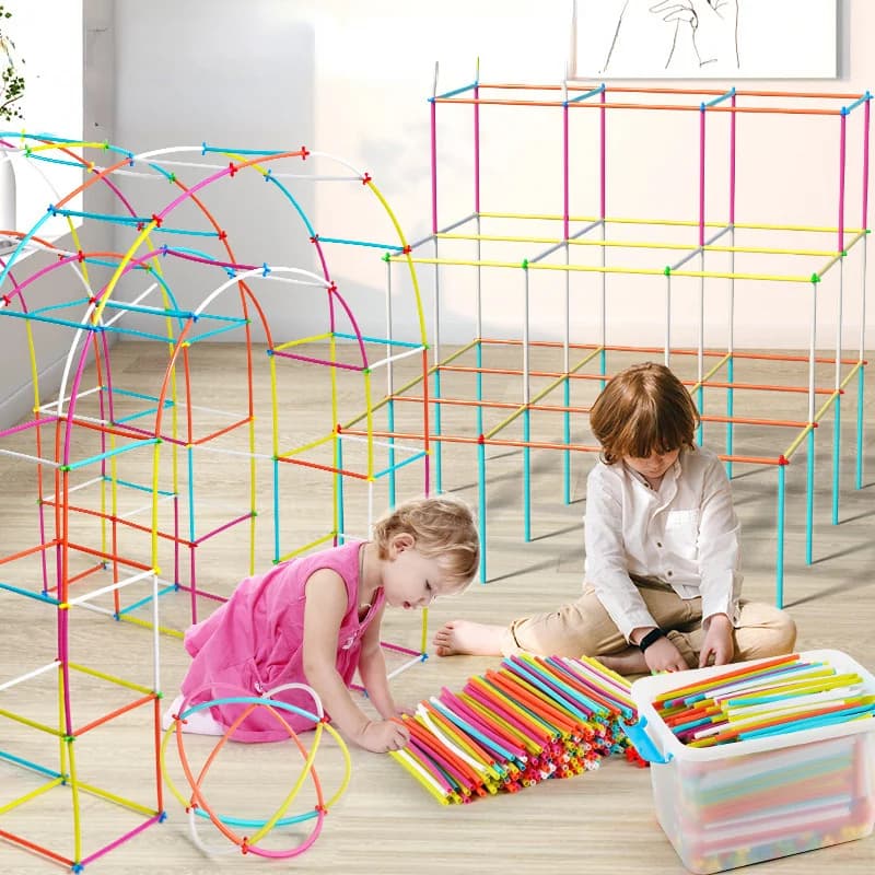 Interlocking Plastic Building Blocks Set