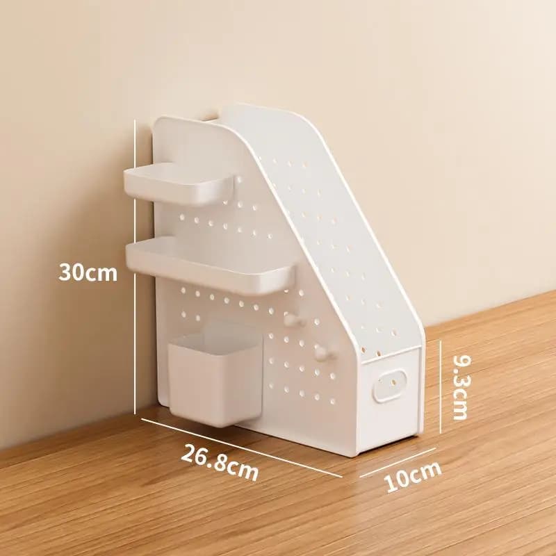 Desk File Organizer with Modular Storage Boxes for Home and Office Use