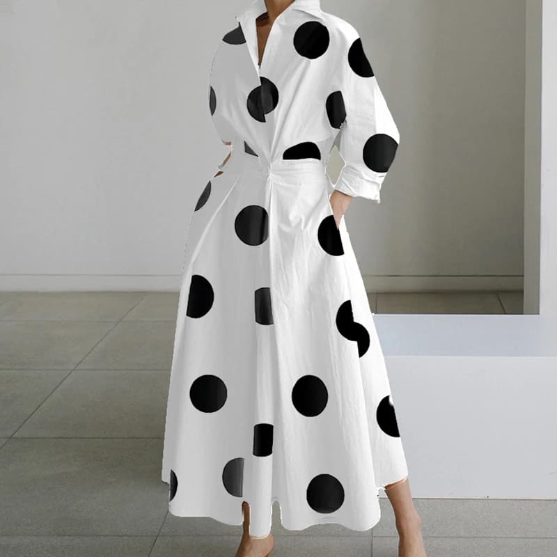 Women's Spring Long Sleeve Print Dress