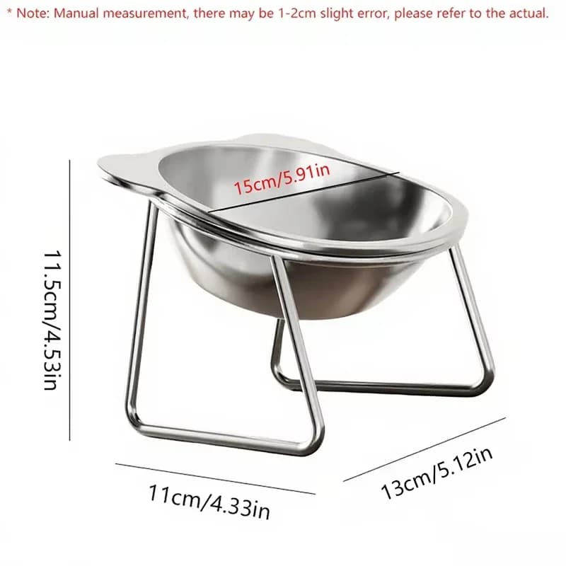 Elevated Tilted Cat and Dog Feeding Bowl