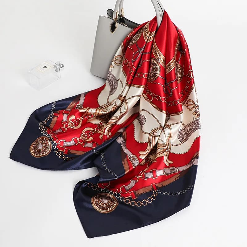 Square Silk Feeling Scarf