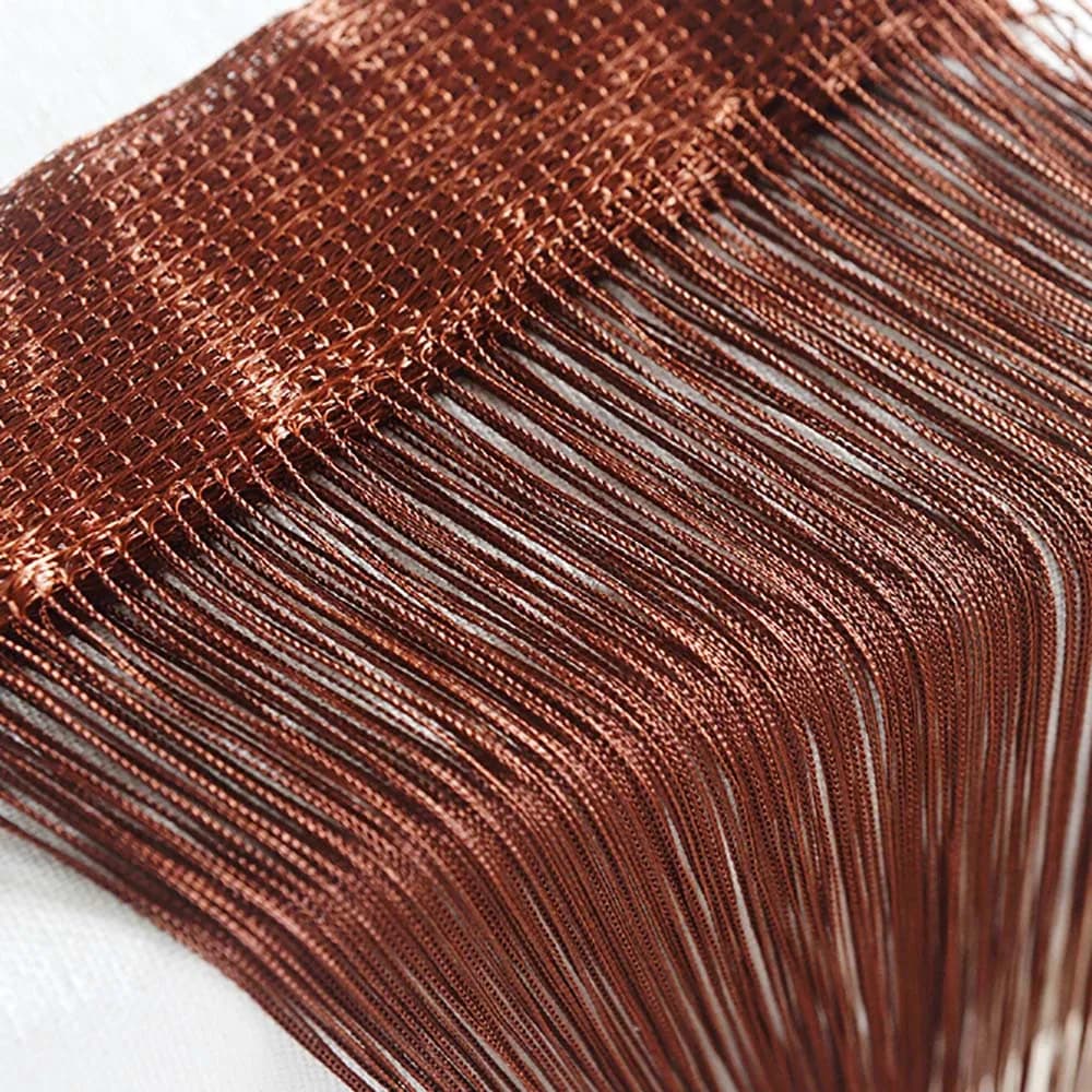 String Curtain Panel With Tassel Fringe
