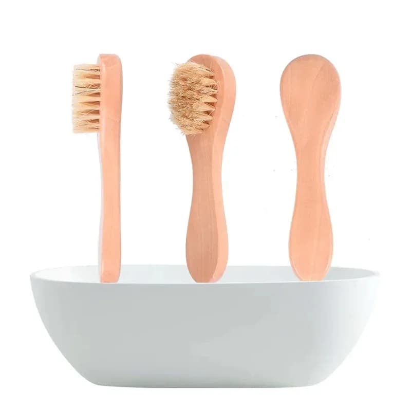 Wooden Handle Facial Cleansing Brush