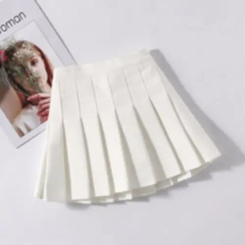 Pleated Skort Set Girls White Black