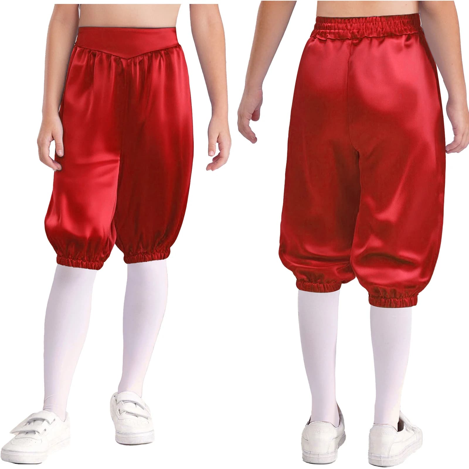 Kids Medieval Capri Pants High Waist Lantern Style