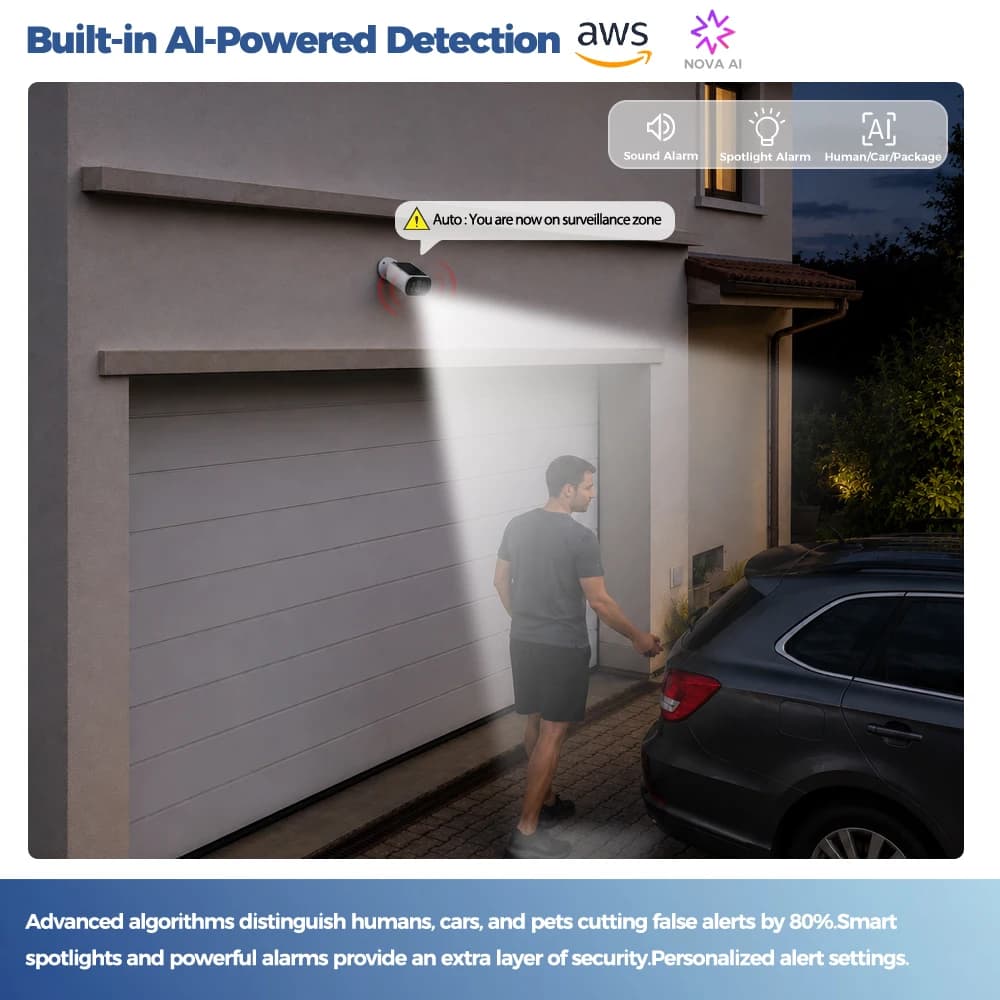 2.5K Solar Wireless Outdoor Security Camera