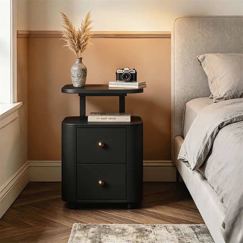 Aesthetic Storage Nightstand Trendy Elegant Bedside Table New Style Functional Nachttisch Home Bedroom Furniture
