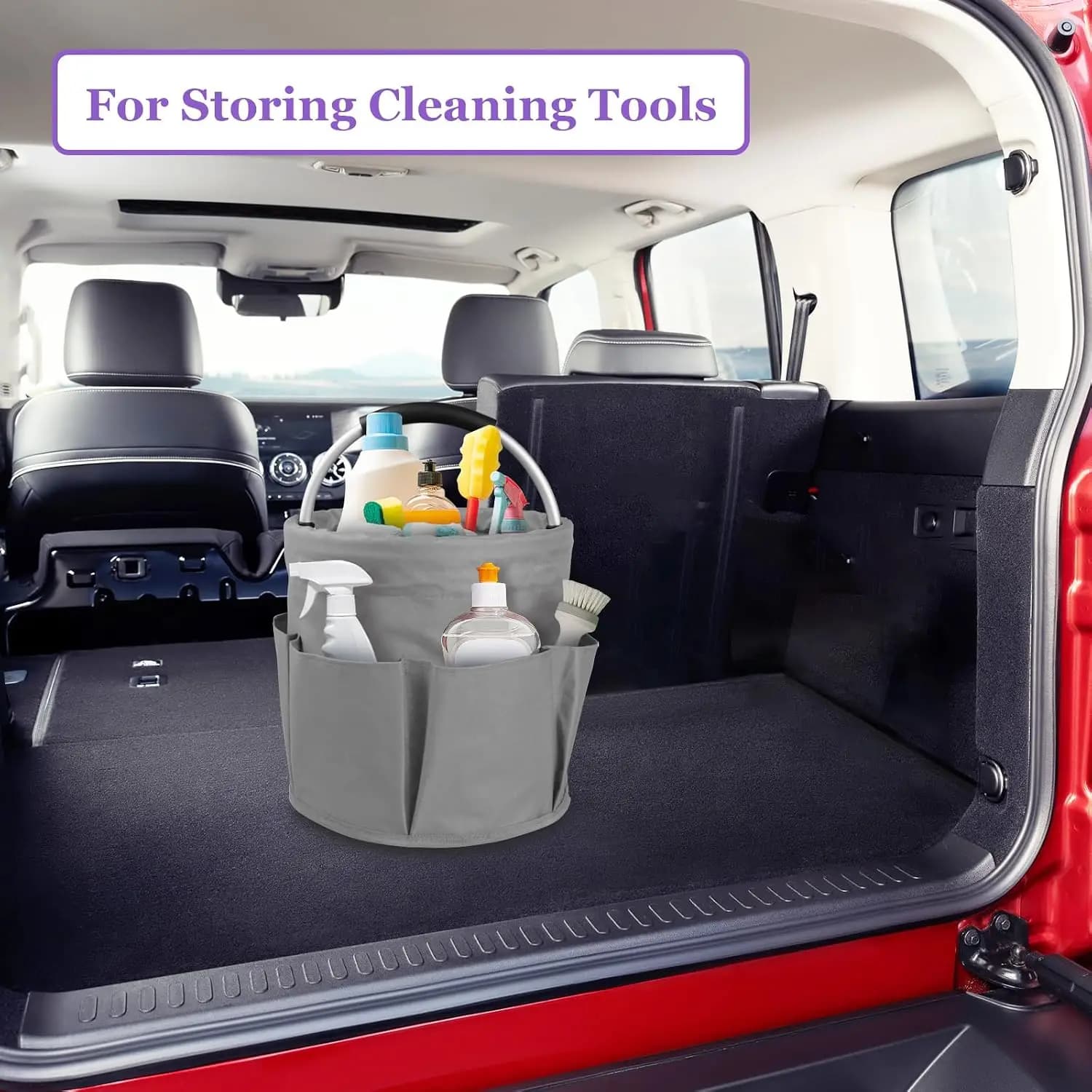 17L Foldable Cleaning Caddy with Handle