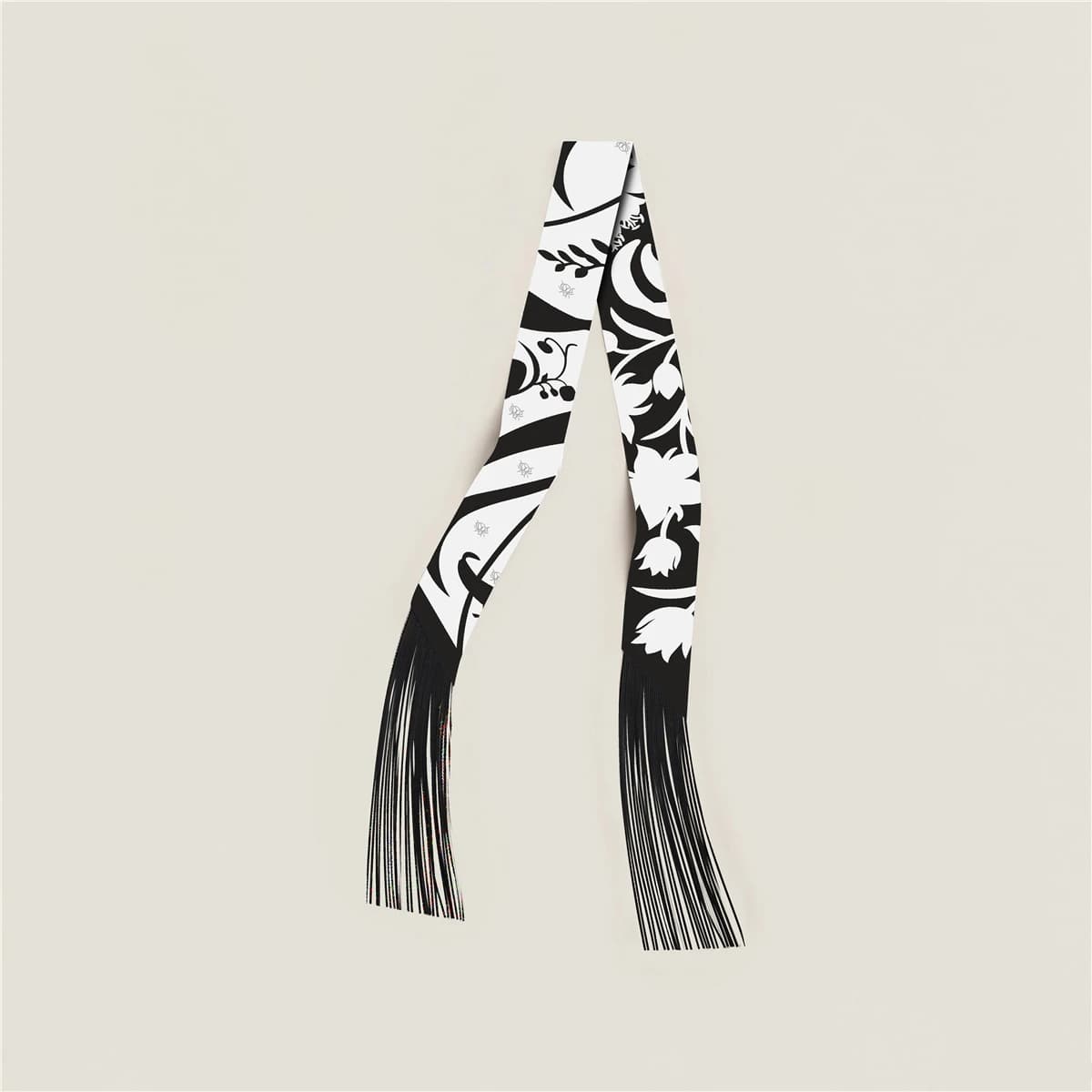 Tassel Scarf Fashion Design Women Scarf Brand Silk Scarf Hair Headband Foulard Skinny Bag Scarves Neckerchief Handbag Decoration