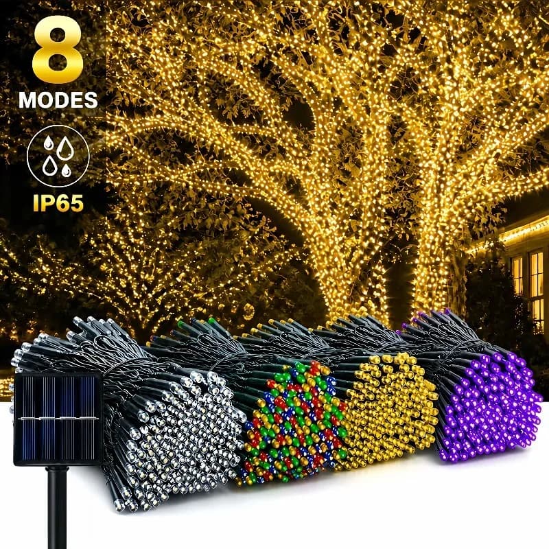 Solar LED String Light with 8 Modes